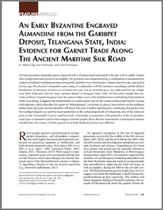 An early Byzantine engraved almandine from the Garibpet deposit, Telanga State, India: Evidence for garnet trade along the ancient Maritime Silk Road